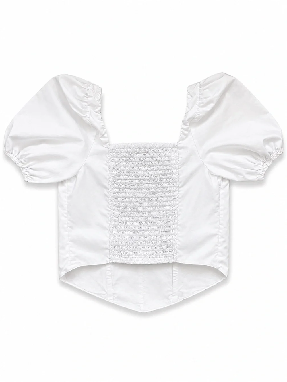 Abercrombie & Fitch Puff Sleeve Corset Squareneck Crop Top sz S